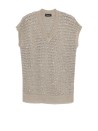 Beige Sleeveless Sweater