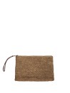 Raffia Clutch Dark Tea