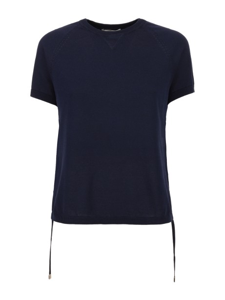 Blue Lace Up T-Shirt