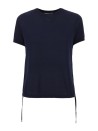 Blue Lace Up T-Shirt