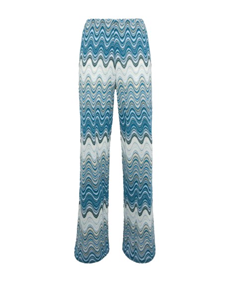 Amalia Wide Leg Pants in Raschel Knit