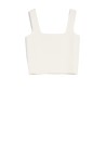 Crop top in jacquard viscose
