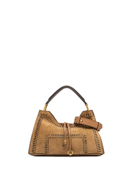 Aurora double grain leather shoulder bag