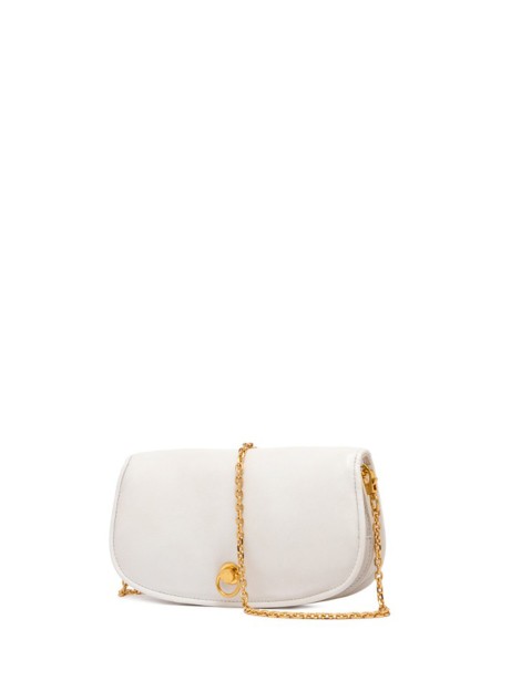 Deva Shoulder Bag in White Leather