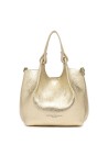 DUA bag in bubble leather double gold