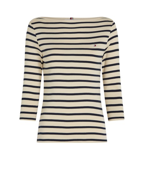 3/4 Sleeve Boat Neck T-Shirt