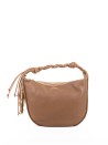 Beige Leather Shoulder Bag