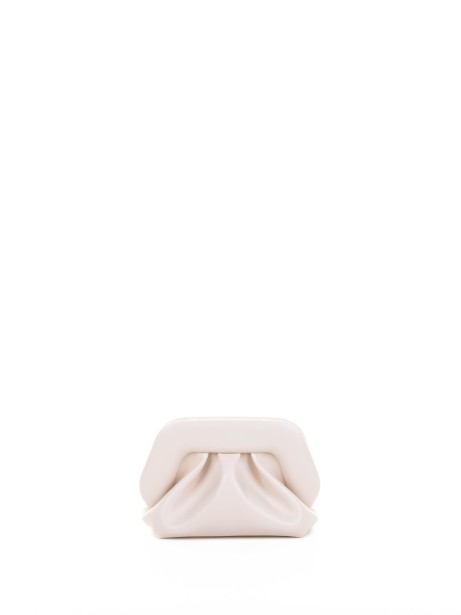 White vegan clutch with shoulder strap