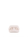 White vegan clutch with shoulder strap