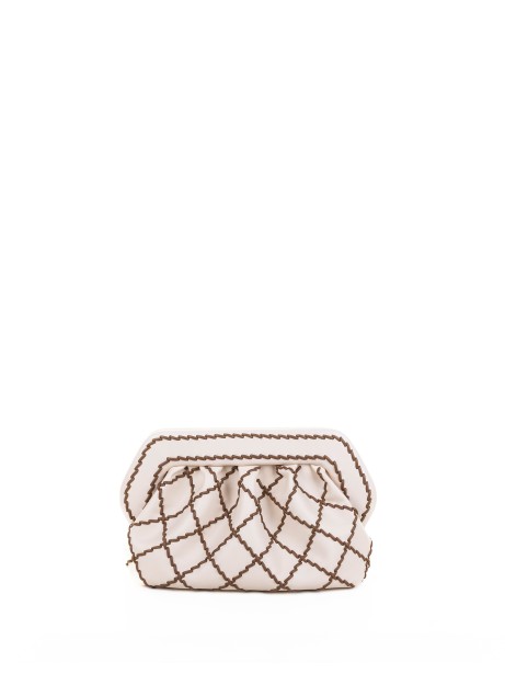 Vegan Checked Clutch with Shoulder Strap