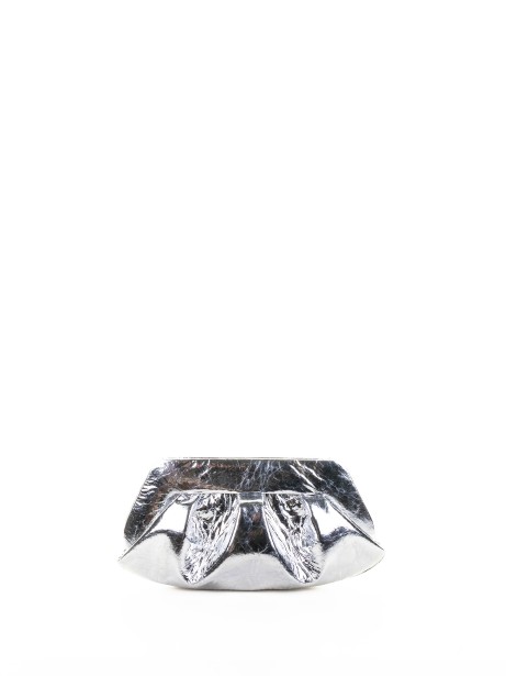 Vegan Silver Clutch with Shoulder Strap