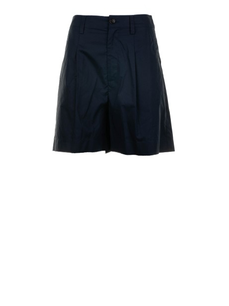 women's navy blue Bermuda shorts