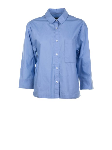 Women's Light Blue Poplin Shirt