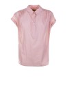 Pink Short Sleeve Cotton Blouse