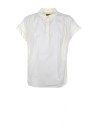 White Short Sleeve Cotton Blouse
