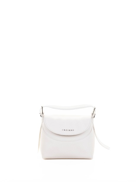 Borsa a mano Nana S Soft in pelle con tracolla bianco