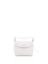 Borsa a mano Nana S Soft in pelle con tracolla bianco