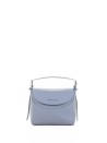 Nana S Soft Leather Handbag with Light Blue Shoulder Strap