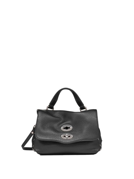 Borsa Postina Rimboccata Tokyo baby nera in pelle
