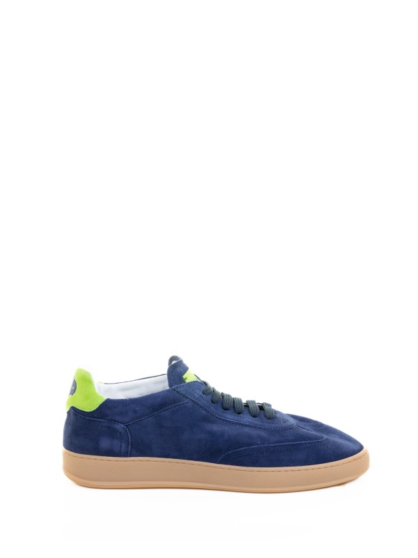 Sneaker uomo in suede blu