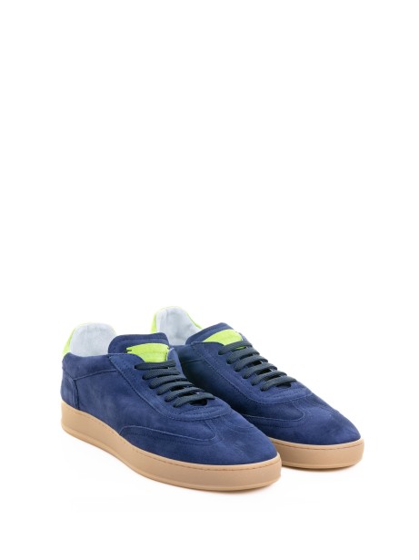 Sneaker uomo in suede blu 2