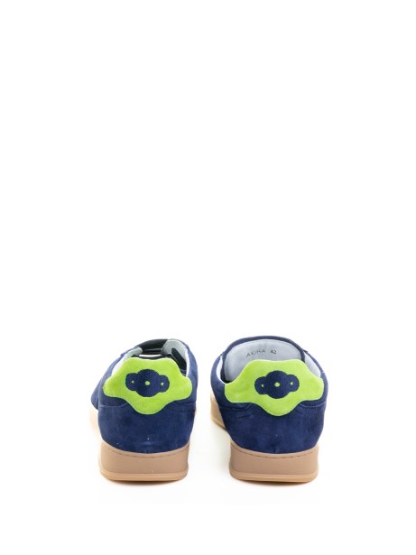 Sneaker uomo in suede blu