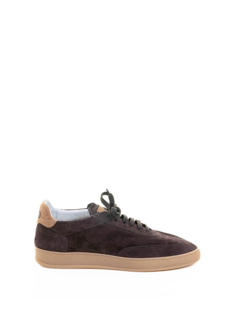 Sneaker uomo in suede marrone