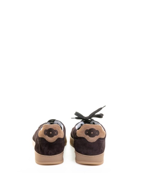 Sneaker uomo in suede marrone