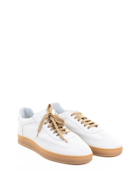 Sneaker uomo in suede bianca 2