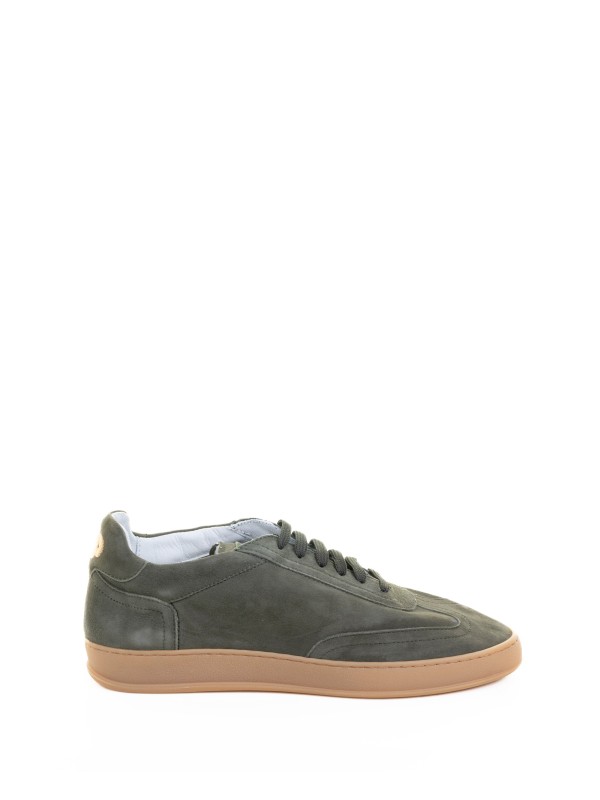 Sneaker uomo in suede verde