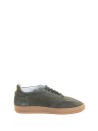 Men's Sneaker in Green Suede