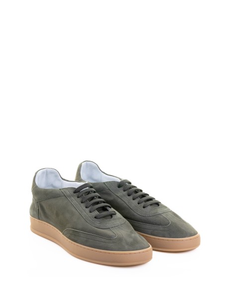 Sneaker uomo in suede verde 2