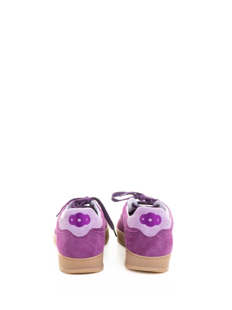 Sneaker donna in suede ciclamino