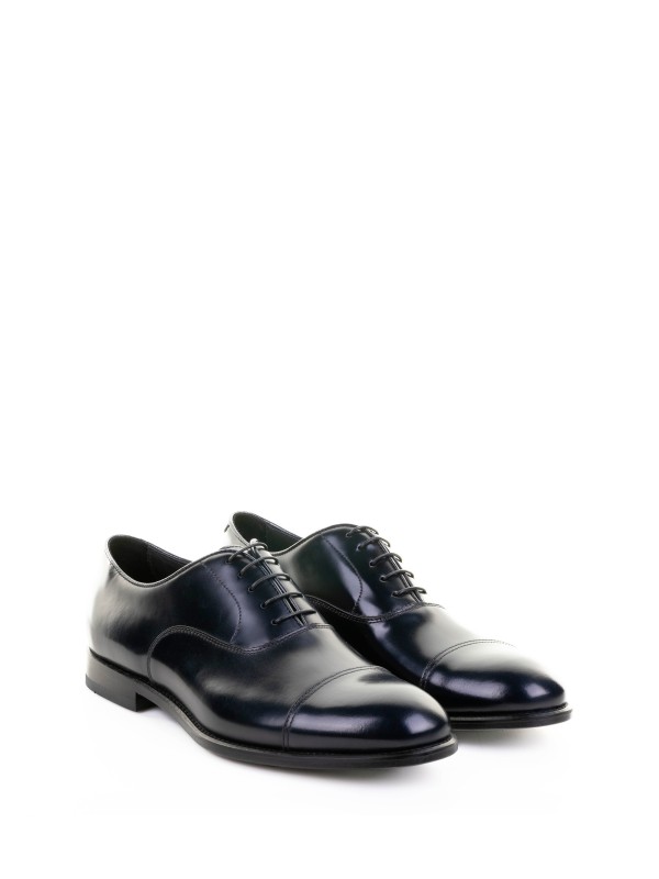 Blue leather Oxford