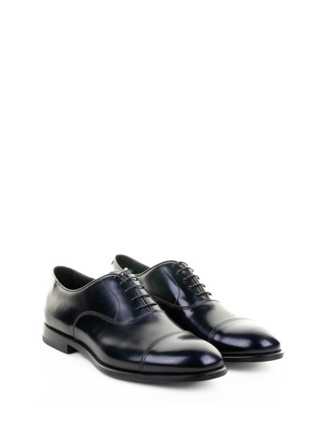 Blue leather Oxford