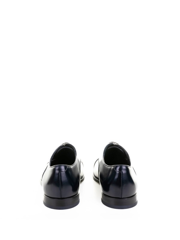 Blue leather Oxford