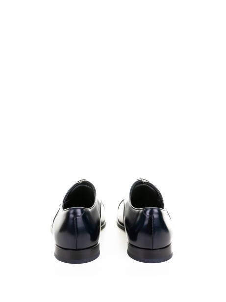 Blue leather Oxford