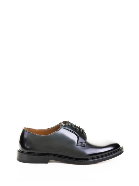 Derby black leather