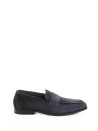 Blue suede moccasin