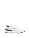 Black and white Athleta sneaker in nylon and suede
