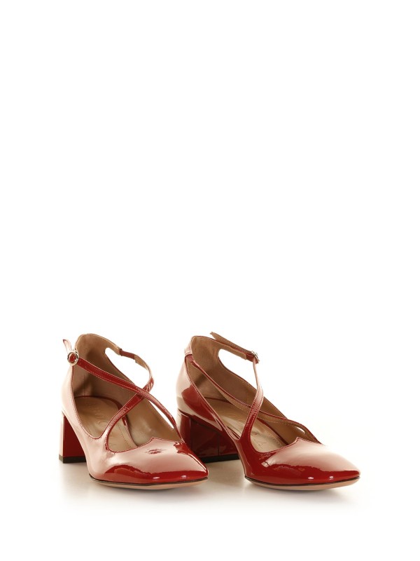 Décolleté modello Mary Jane vernice rosso