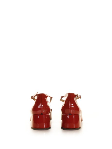 Décolleté modello Mary Jane vernice rosso