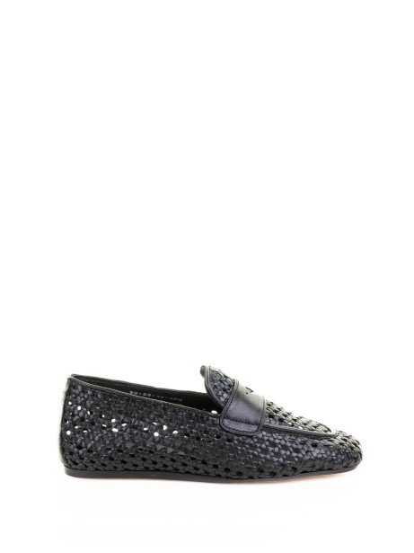 Women's Moccasin in Woven Leather