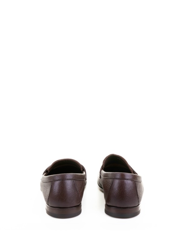 Moccasin in dark brown leather