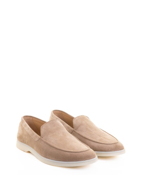 Mocassino in suede e fondo gomma