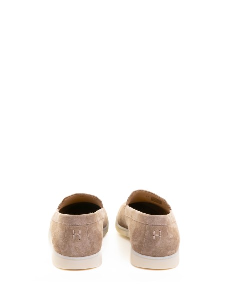 Mocassino in suede e fondo gomma