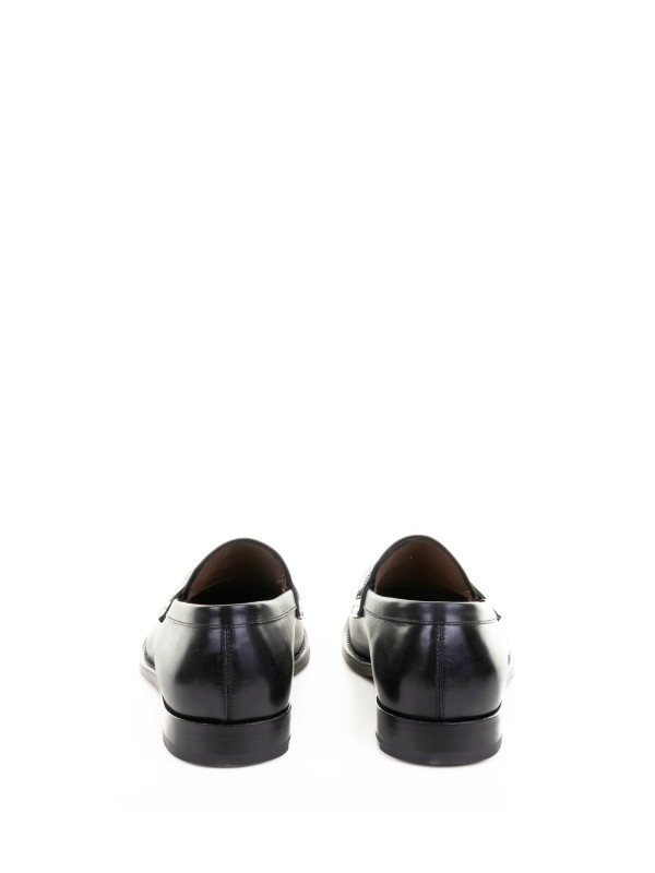 Mocassino nero in pelle
