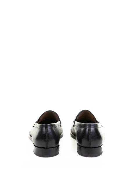Mocassino nero in pelle