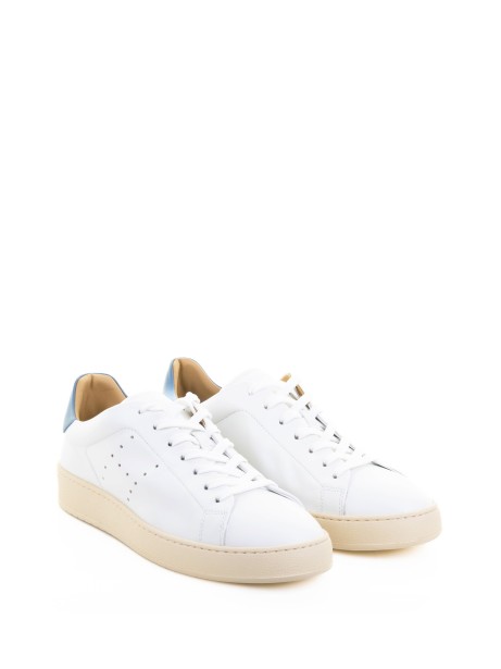 Sneaker uomo H672 bianco blu in pelle