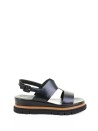 Black leather sandal